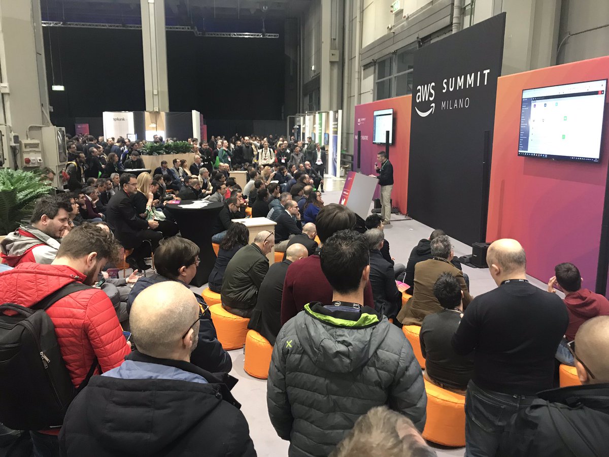 AliceSalvia's tweet photo. #AwsSummit2019 goes on in #Milan https://t.co/pl46tkd8iL