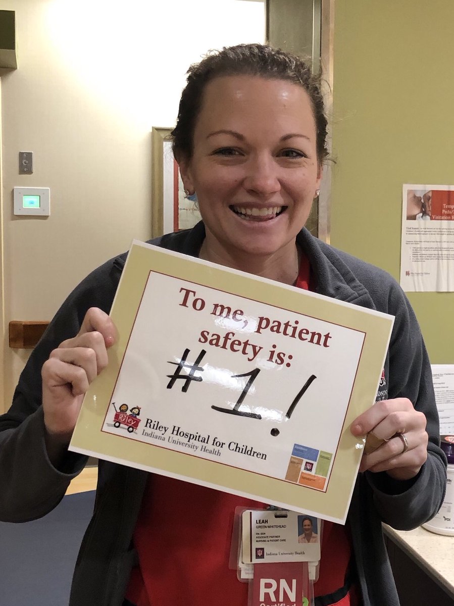What does Patient safety mean to you? Here is what it means to the Peds/PICU department at @IU_HealthNorth <a href="/RileyChildrens/">Riley Children's</a> <a href="/IUHealthTeam/">IU Health Team</a> #PSAW19 #ptsafety