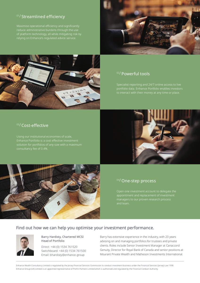 enhanceje's tweet photo. We are delighted to formally launch Enhance Portfolio, our platform-based manager selection service for the #fiduciary community.

For more information, please contact Barry Hardisty or Gary James.

Our #fintech partnership announcement to follow...

#enhancegroup https://t.co/pIm98VWBJK