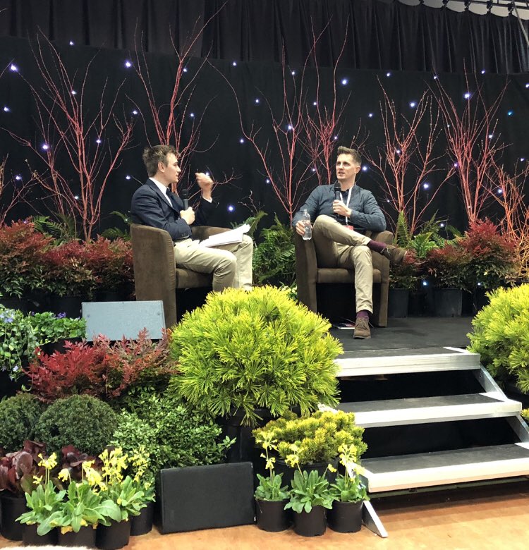 ACCrespi's tweet photo. Thanks to @matt_keightley & @Gardener_jamie for the helpful advice and career pointers this morning @FutureScapeUK 🍃@ProLandscaperUK...& a lovely plant display by @palmsteadmedia #FutureScapeSpring https://t.co/5DjNdMeMkF