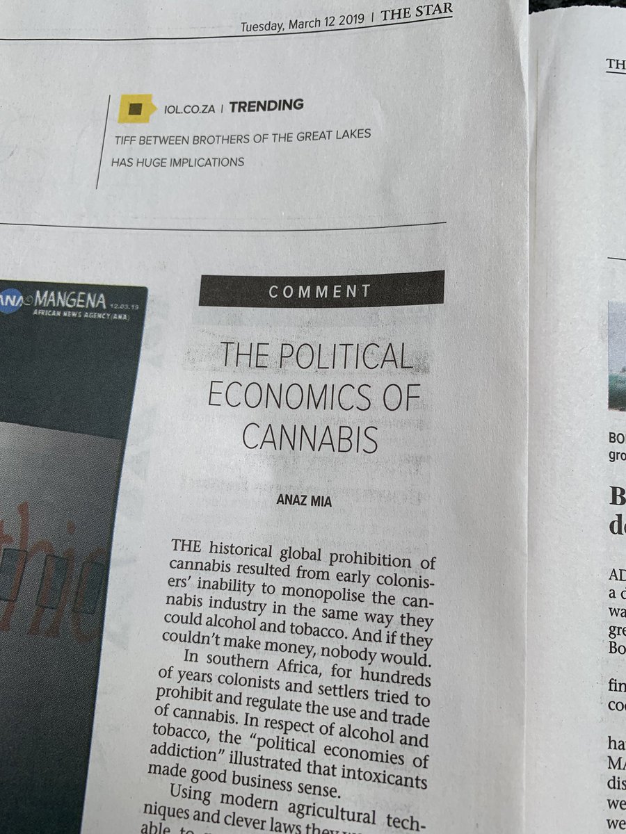 anazmia's tweet photo. Please get the @TheStar_news today, if you’re interested in learning more about an egalitarian approach to the African cannabis industry. #africandope #cannabis #CannabisCommunity #CannabisNews #africancannabis #communitycultivation https://t.co/ARedah4XGJ