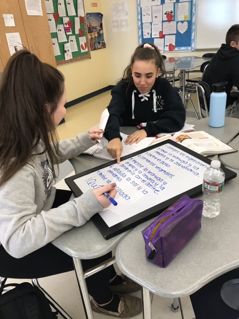 NoyesMs's tweet photo. The Foreign Language Classes Hard at work creating recipes with Ms. Seele and Ms. Krajacikโs Amazing Crepe Day!!
#FLRocks!
#EBlivingculture https://t.co/JkwKL1RsOA
