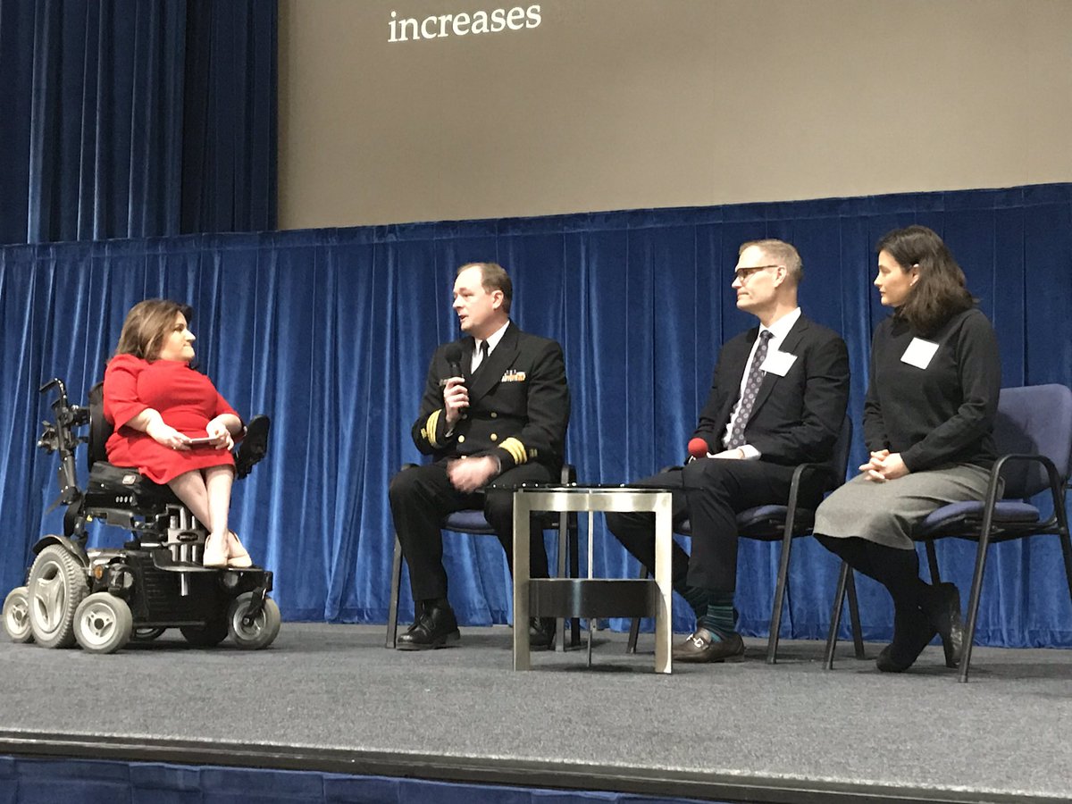 ACLgov's tweet image. ACL Commissioner on Disabilities Julie Hocker (left) is moderating a panel on federal #TBI initiatives. #ACLTBI