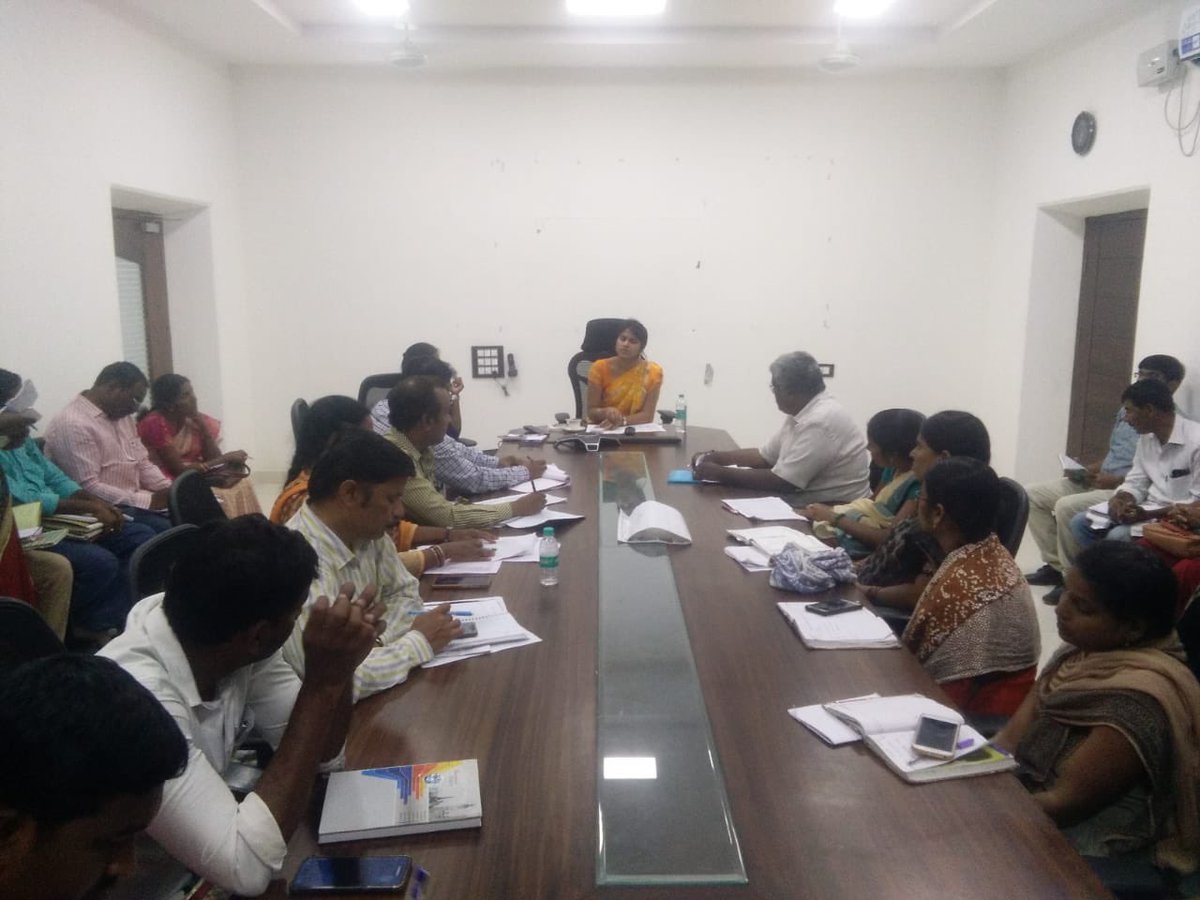Today, Special Officer for SBM(G) Valluru Kranthi, IAS has conducted Review on the progress of IHHLs for the mandals Midgil &amp; Balnagar Respectively. Work has become speedier as Mahbubnagar &amp; Telangana must become ODF by 31st March