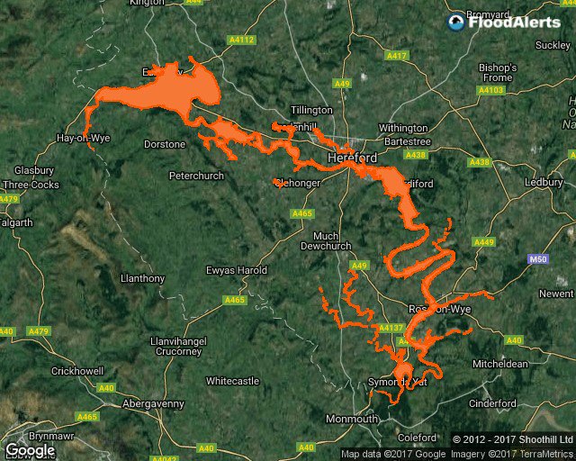 FloodAlerts_GLS's tweet photo. Flood Alert, 1:13PM 12/03/2019, River Wye in Herefordshire, https://t.co/C6q1jDmYkt #floodaware https://t.co/L5ti7abIsK