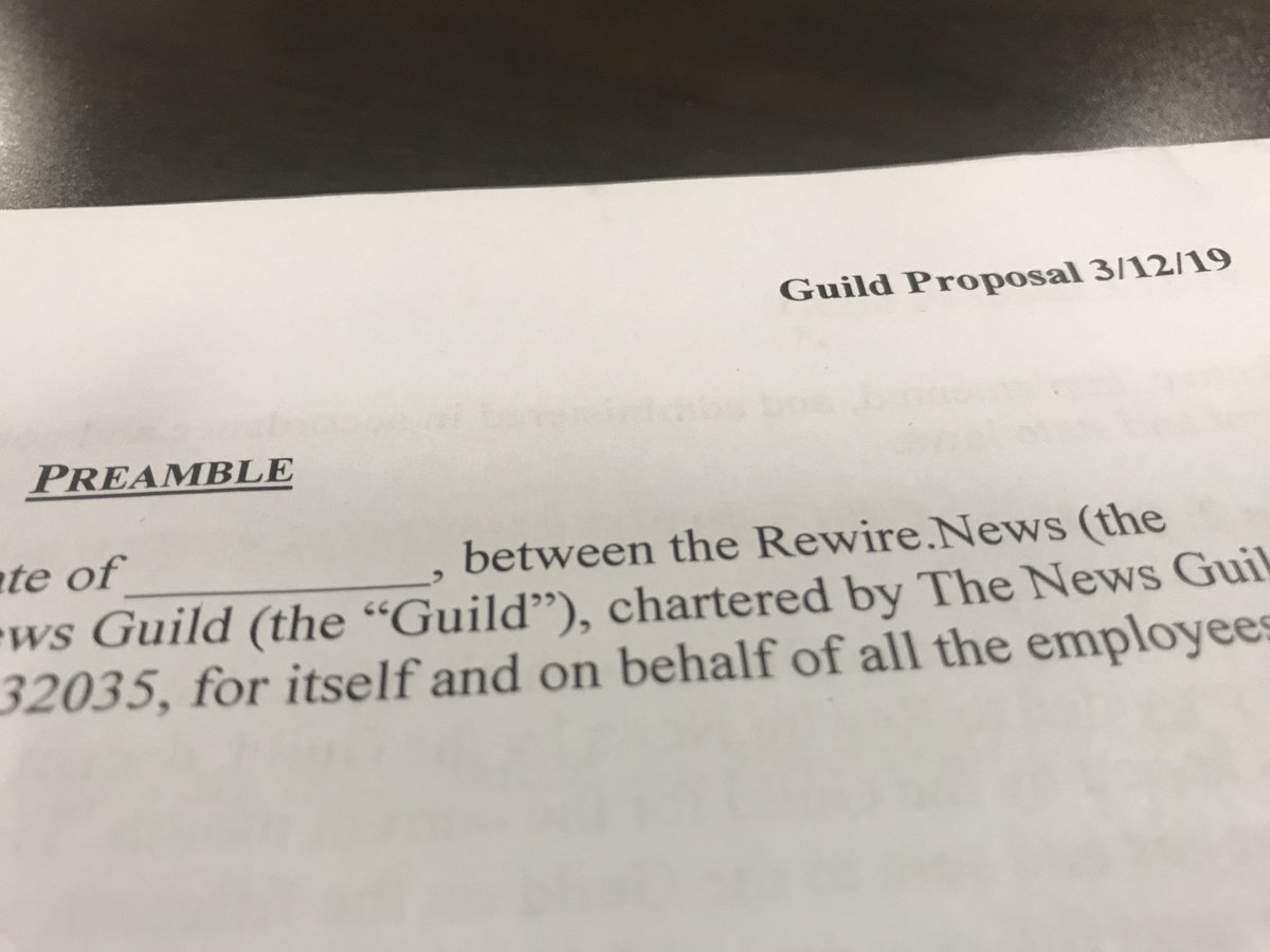 The Rewire.News union bargaining committee is excited to be sitting down for our first day of negotiations for a contract today! <a href="/WBNG32035/">Washington-Baltimore News Guild</a>
