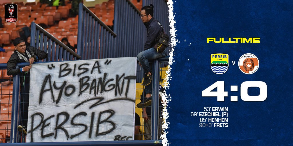 FULL TIME! 

Hatur nuhun kanggo bobotoh nu tos sumping ka SJH nonton PERSIB menang malam ini 🐯👌

#PERSIBDay
#PERSIBlive