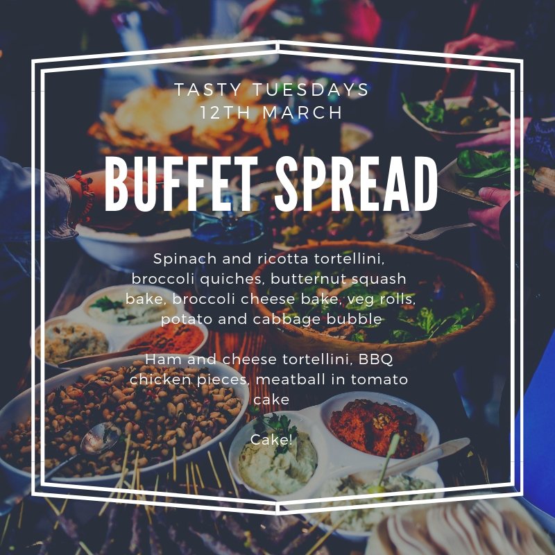 Tonight we are serving a buffet spread so there should be something for everyone! Come one, come all and eat your fill!  Food served at 6pm (£1) and tea and coffee from 3pm at <a href="/ThomasHelwysBC/">Thomas Helwys BC</a> #Nottingham #communityeating #reducefoodwaste🙂