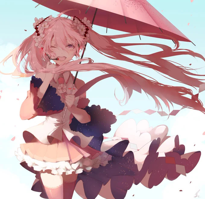 39の日遅刻しましたが今年の桜ミクですー!シブには後日上げに来ます～ 