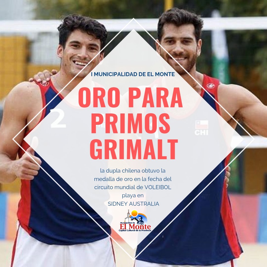 muni_elmonte's tweet photo. ORO PARA CHILE #FelizMartes #Grimalt #Deporte #vamoscabros  #Chilenos https://t.co/zNHZgMM9zD