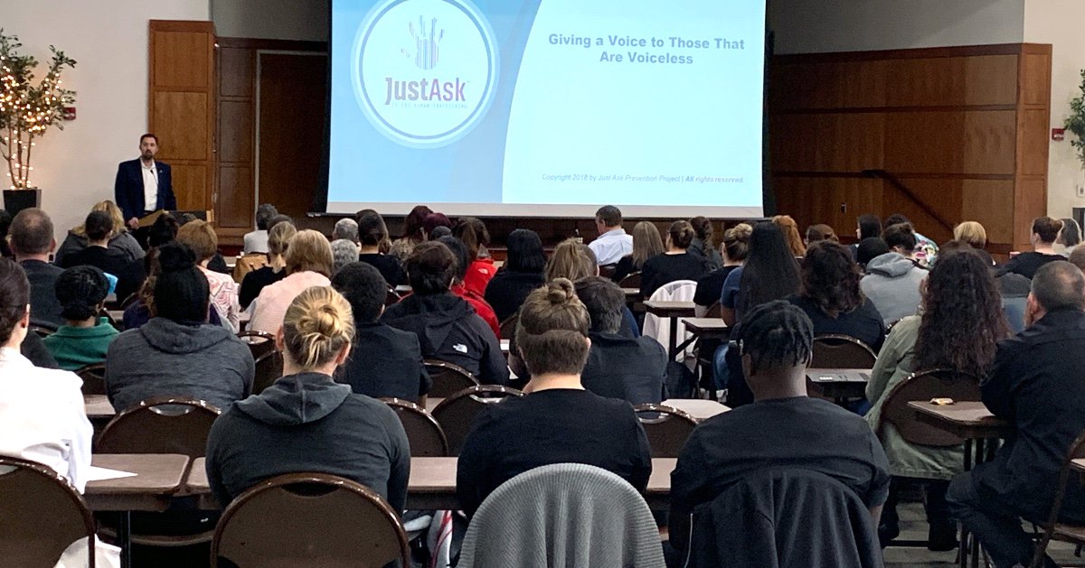 uncpembroke's tweet photo. UNCP's fourth annual Human Trafficking Conference is taking place now! Come out and join us. https://t.co/Vy2ZYc141K