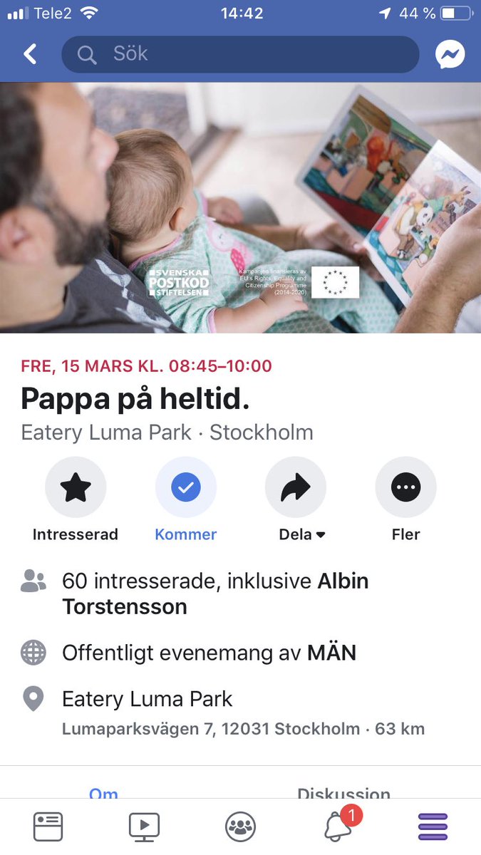 sofieeahl's tweet image. Missa inte @manforjamstalld seminarie på fredag kring vinsterna med att fler pappor tar ut föräldraledighet.