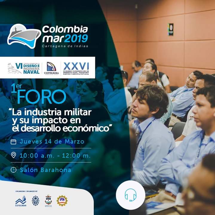 ColombiamarCOL's tweet photo. ¡Prográmese ahora! En esta versión 2019 de Colombiamar contaremos con los siguientes foros que tendrán lugar el 14 y 15 de marzo en Salón Barahona del Centro de Convenciones de Cartagena de Indias. Conozca más en https://t.co/3CZSUeTzUE

#Colombiamar2019 #CartagenaDeIndias https://t.co/C3FHhMYfE9