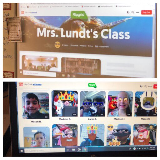 MELundt's tweet photo. Having a blast with Flipgrid!! #learningandlaughter #engagement #technology #secondgradefamily #rsd13ct #brewster13 https://t.co/nQKBhC5Exa