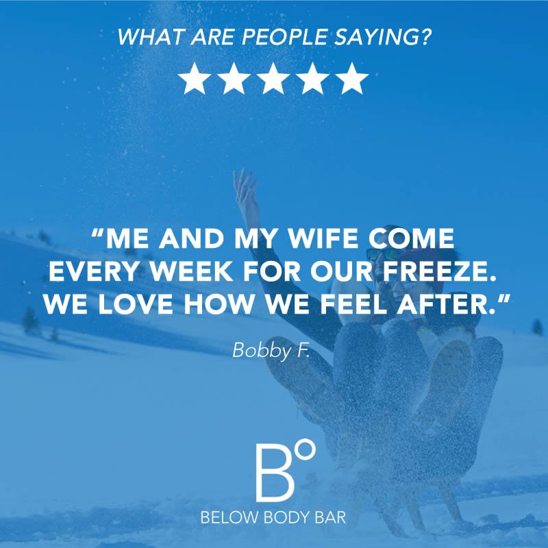 The couple that freezes together, sticks together! ❄️ 💕

"Me and my wife come every week for our freeze. We love how we feel after. The staff is great and it’s so clean. I can’t wait to go back" Bobby F.

#testimonialtuesday