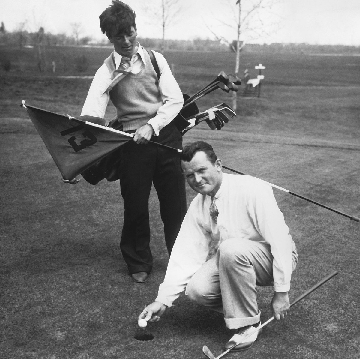 WGAESF's tweet photo. “The caddie is the lifeblood of the game of golf…a great companion, a friendly conversationalist and a smiling face. This is what the game of golf is all about.” 

- Chick Evans https://t.co/LvWMacLIRo