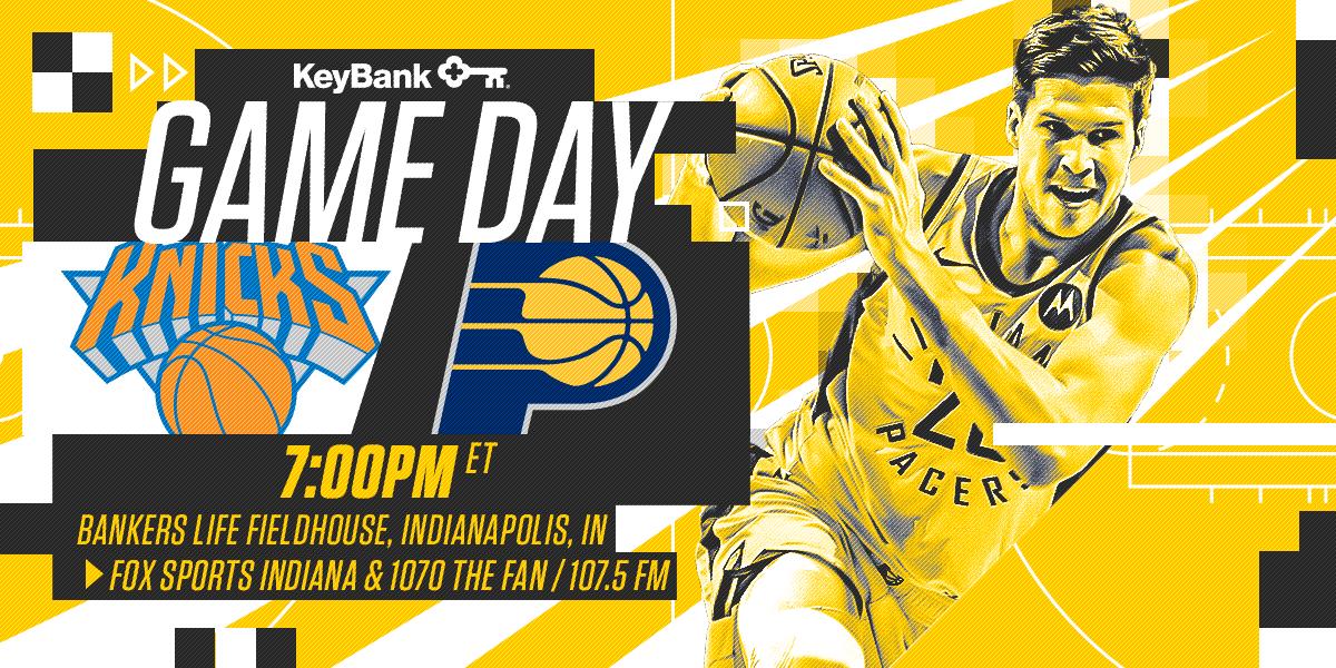Pacers's tweet image. Only seven home games left in the regular season.

🏀 #Pacers vs. Knicks
🕖 7 p.m. ET
📍 @TheFieldhouse 
🎟 bit.ly/2HgUXJt