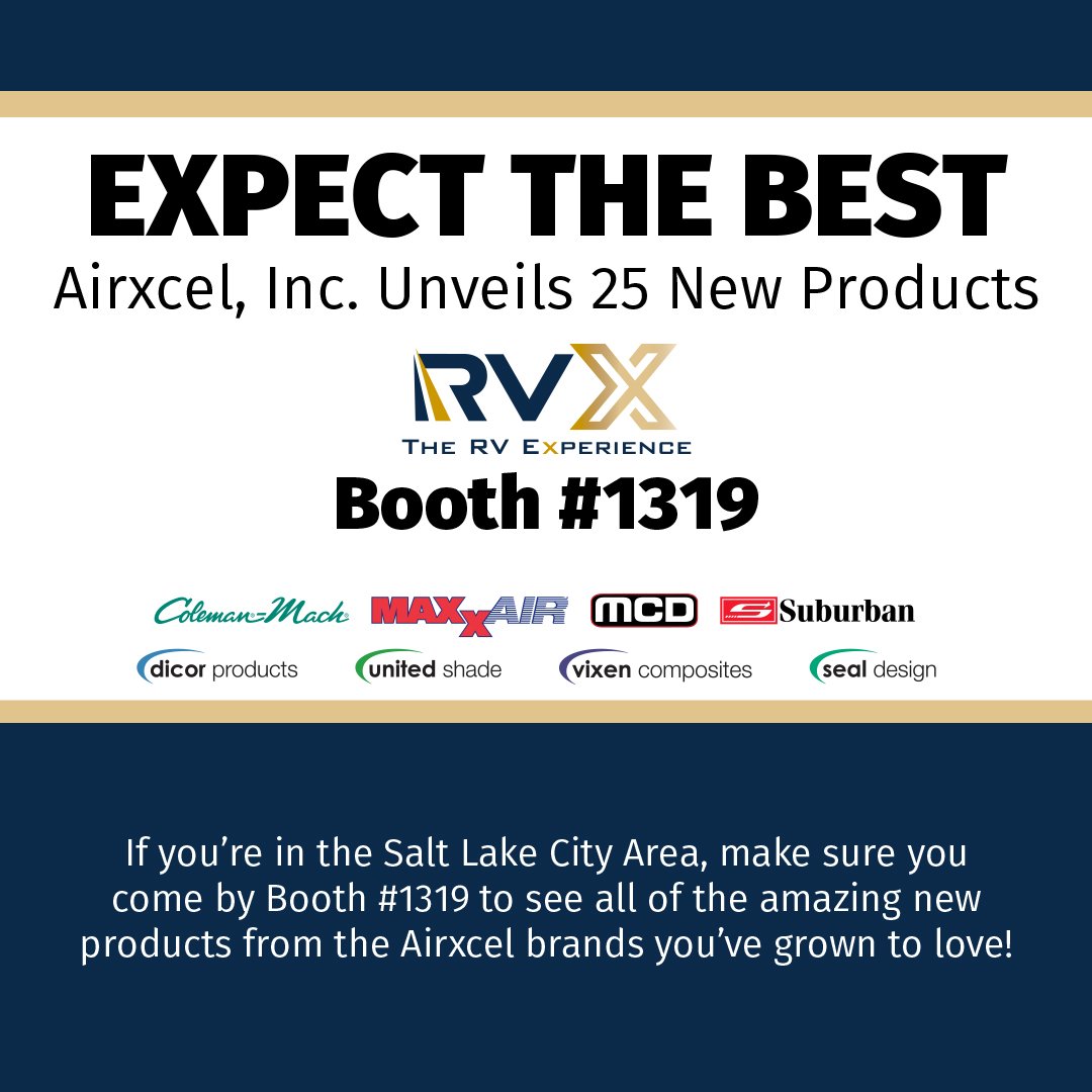 ColemanMachAC's tweet photo. Do you ever get excited about new products for the #RVLife ?  Check out some of the new products being revealed at RVX The RV Experience including some new products from Coleman-Mach.  #RVX @RVIndustryAssoc @RV_Industry #RVReveal #CampingSeason
https://t.co/Pt2HcGmzpx https://t.co/PjGhTVdIXq