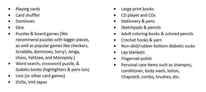 The GTS service committee is gathering donations until March 31 to benefit the elderly in our community. If you’re interested in helping, we welcome donations of the following items at our Austin office. Just ask for Kiera or Erin or reach out to info@gts-ts.com for more info.