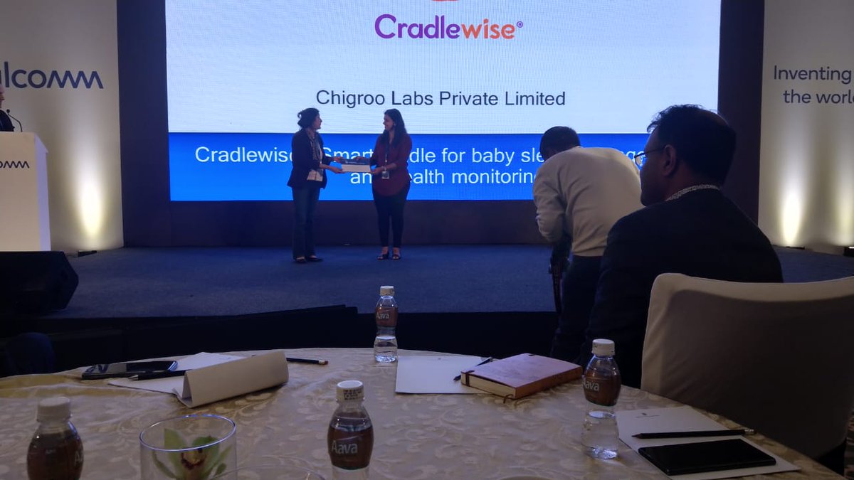 qualcomm_in's tweet photo. Kudos to all three winners of @qualcomm_in #DesigninIndia challenge 2018. 
2nd runner up: Chigroo Labs Private Limited  @cradlewise 
1st runner up: MobiusWorks Pvt. Ltd. - Wagr
Winner: Artificial Learning Systems India Pvt. Ltd. Artelus https://t.co/0WpqwB11fa