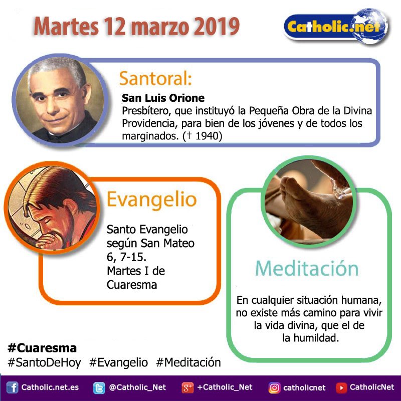 San Luis Orione bit.ly/2HeTsvp #SantoDeHoy

La humildad: principio y fundamento de toda oración bit.ly/2XQpwLe #Evangelio

Humildad bit.ly/2HsGpG8 #Meditación