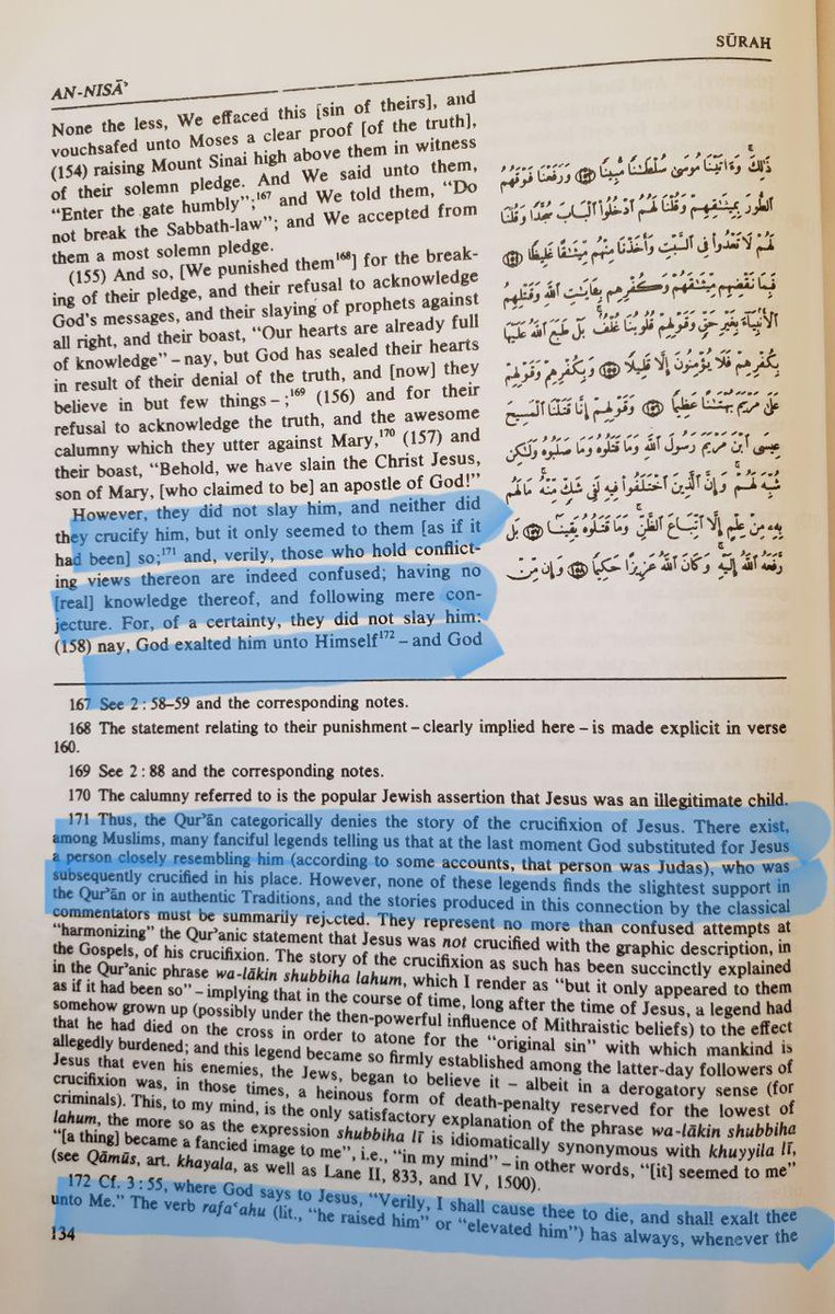 3. There is no mention of heaven [السماء] in this verse as well.Jesus survived the plots against his life, later on Allah caused him to die, NOT THE JEWS, as mentioned in 3:56. Remember he died first then his soul reached Allah & his status increased.look at hadithfor rafa