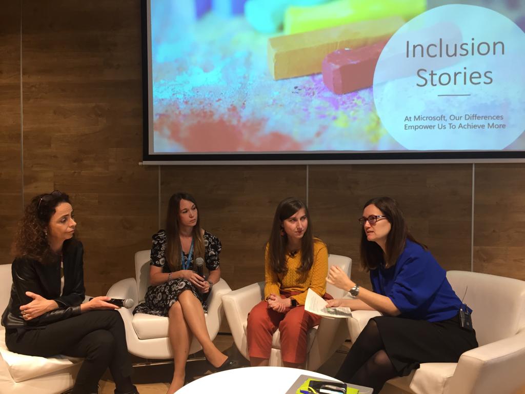 MicrosoftES's tweet photo. Hemos celebrado en nuestras oficinas la primera sesión de "Inclusion stories". Un gran éxito, con grandes protagonistas y con historias reales sobre la diversidad de género. Gracias @IzquierdoLuisa, @RaquelAbizanda, @0GiS0 y Sandra Timón por vuestro compromiso con la inclusión😊 https://t.co/0uRGdI8iqb