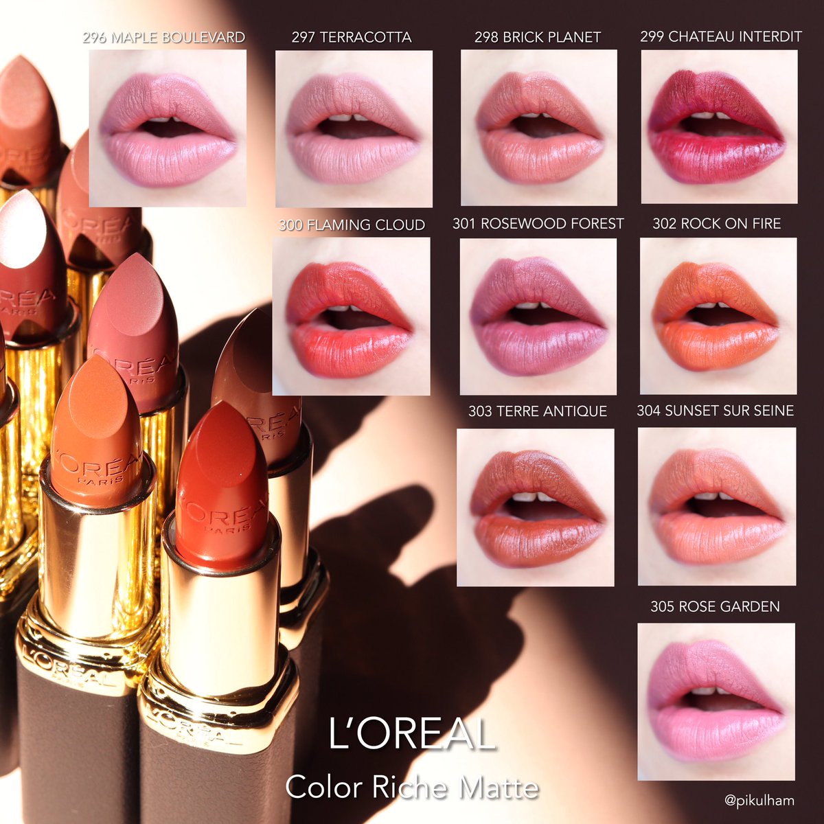 pikulham's tweet image. มีสีในใจกันหรือยังก้ะ L’oreal ออกลิป 10 สีใหม่! อ๊ะๆๆๆๆ ปารีวิวสวอชทุกสีไปที เพื่อนๆ จะได้ตัดสินใจกันได้ง่ายๆ ยืนเลือกหน้าเชลฟ์มีเวลาน้อย เข้าใจเลยอะ

จะบอกว่าสีชัดมากกก ไม่แห้งด้วย เลิ้บอีกแน้วว
ชื่อรุ่น #COLORRICHE #LABRICK
แท่งละ 349 .- สั่งออนไลน์ทาง Lazada ได้คับ #พกฮลองลิป