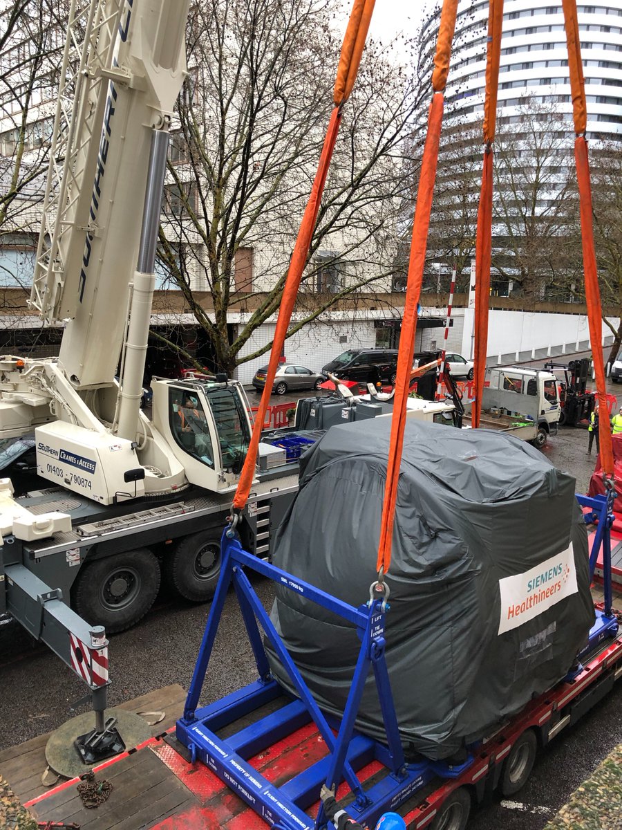 KingsImaging's tweet photo. Our 7Tesla MRI is powered by the strength of this huge magnet, allowing us to see inside the body in very high resolution. The new clinical research facility will open at St Thomas' Hospital later this year following detailed infrastructure planning: https://t.co/AVLlnZDlMh https://t.co/lnMGwPOrpU