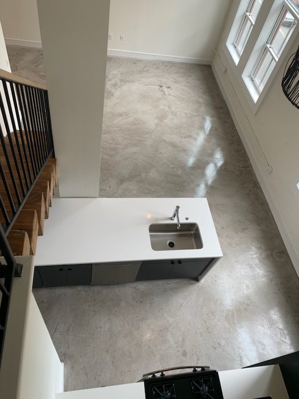 ConceptsInConcr's tweet image. Over 5,000sqft of commercial concrete flooring in Lofts and hallways. #Polishedconcrete #Concretefloors #Urbanliving #Epoxypirates