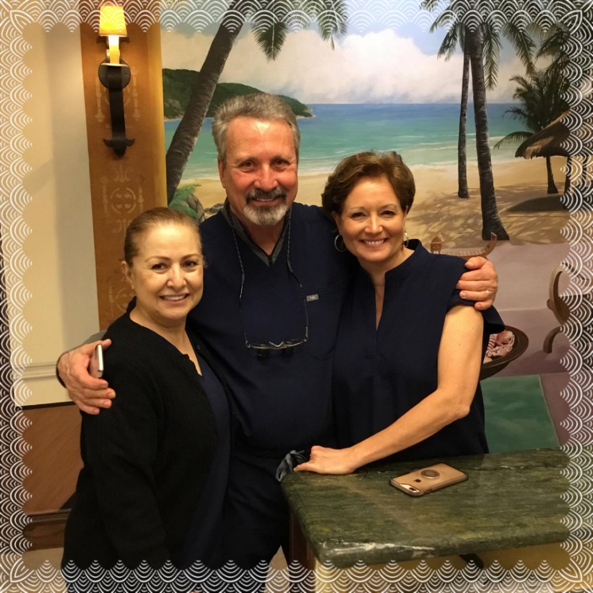 drjerrydunn's tweet photo. Adela, Dr. Dunn and Kelly taking a quick break from dentistry. #photoopp #dreamteam #bestdentist #irvingdentist #adclcfamily https://t.co/Bv4z77XnNP