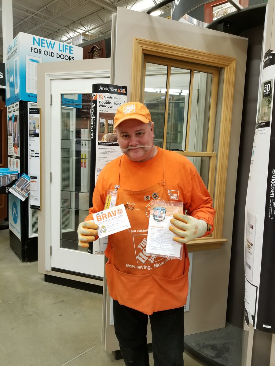 raybes63's tweet photo. So this is Trey &amp; Marie.  Trey is a new associate receiving his 1st Merit Badge &amp; a Safety Bravo for always wearing the proper gear!!  Marie is a 27YRS associate that a CUSTOMER just gave a heart shaped "I Love Your Attitude" sticker to for being awesome!! https://t.co/m7ZidRsVJU