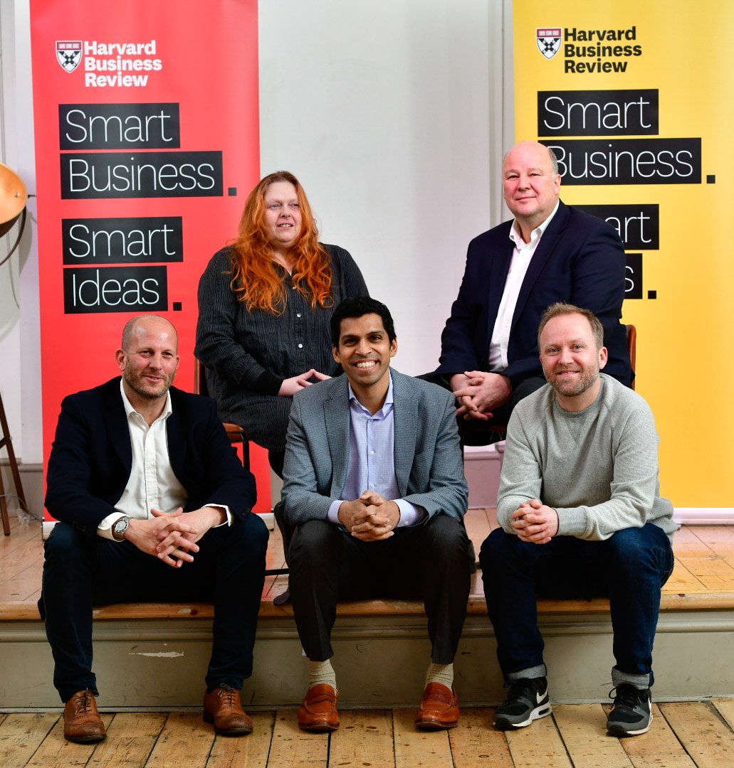 HarvardBiz's tweet photo. HBR welcomes @aaronchatterji, @jacobdubbins, @gonzalez01 and Hilary Jones, @LushLtd to discuss ‘The CEO Activists’ in London #HBRLive https://t.co/NDYRLu95cO