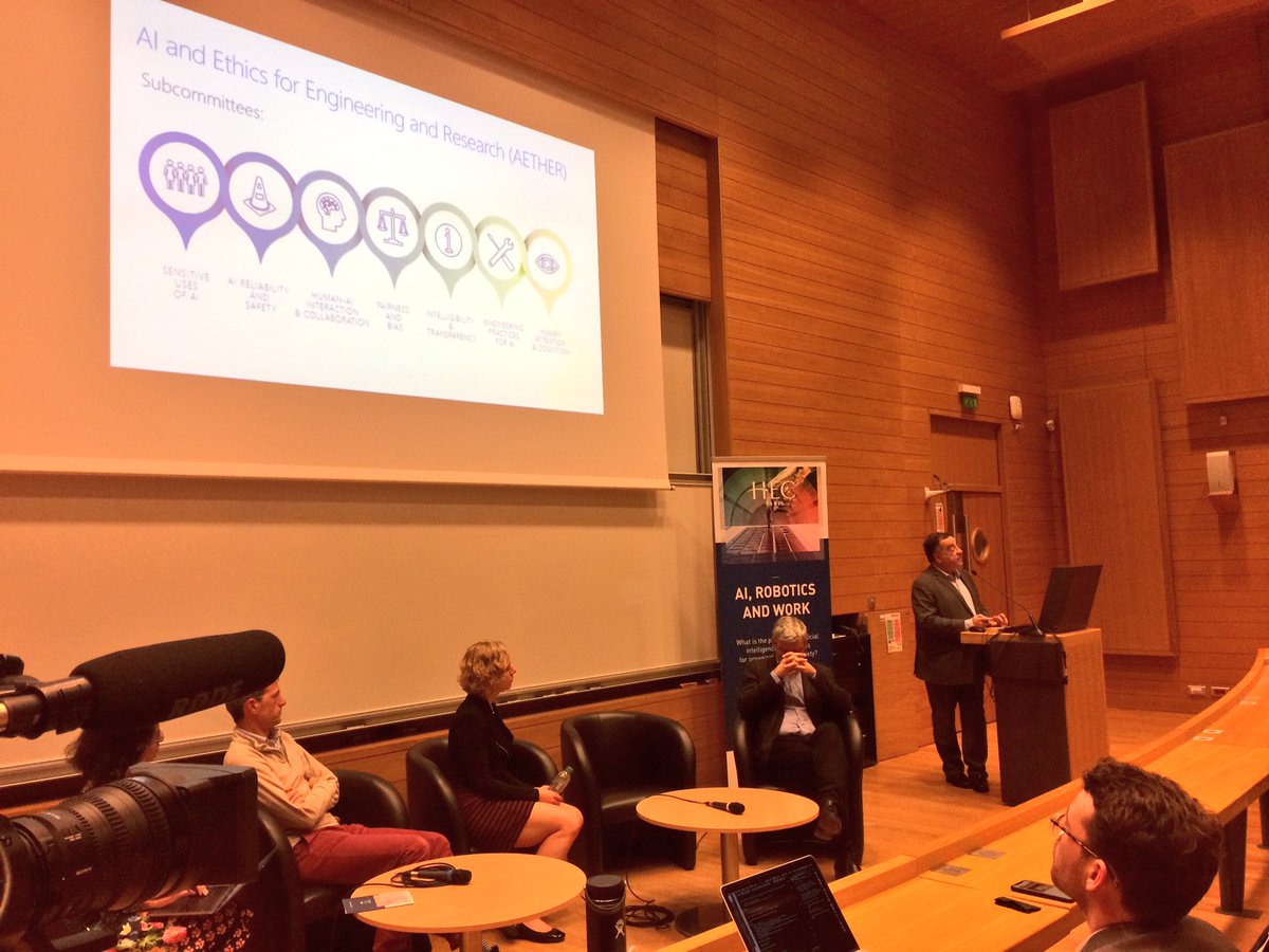 HECParisSnO's tweet image. &quot;Our goal is infusing #AI in everything we do and it has to be used when it&apos;s acceptable by society&quot; @Ourghanlian @microsoftfrance at #HECfutureOfWork on #transparency #fairness #ethics