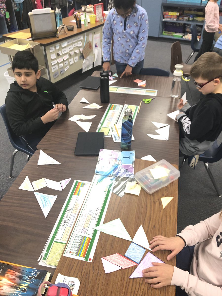 MrsModerhack's tweet photo. These mathematicians had so much fun building shapes with tangrams!  #inspire96 https://t.co/HcBb6zG4gE