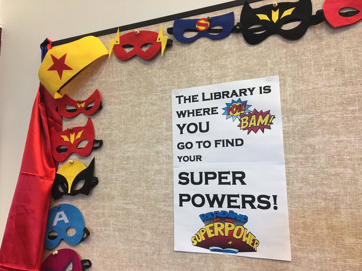 backmanlibrary2's tweet photo. First Graders are ready to get their super powers in the library space!#slcsdsuperheroes https://t.co/BCbMIfcdTO