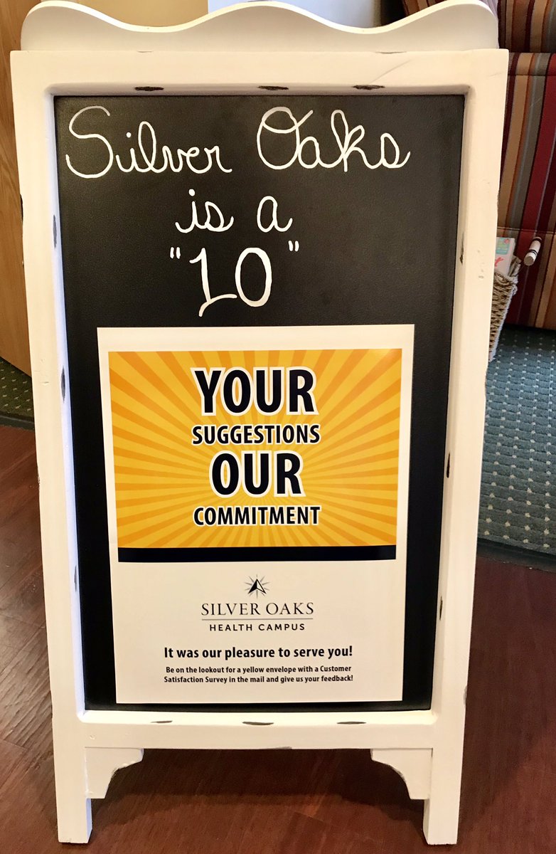 SilverOaksHC's tweet photo. Your suggestions, our commitment! It was our pleasure to serve you! @TrilogyLiving #CSSSPRING2019 https://t.co/xedhv0dylh