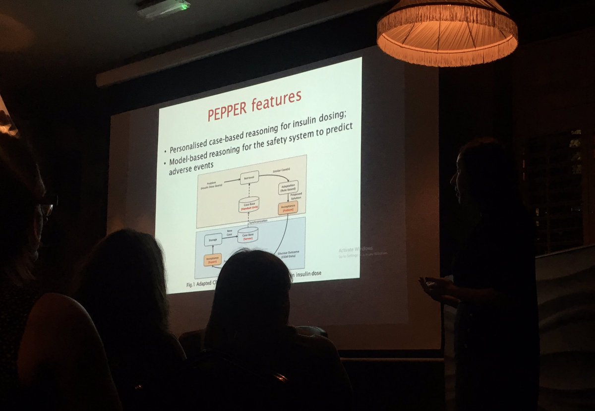 Cellnovo's tweet photo. PEPPER uses case-based reasoning for insulin dosing. Dr. @Pari_Avari explains. @PepperH2020 #T1D #diabetes https://t.co/c0GXFIFukh