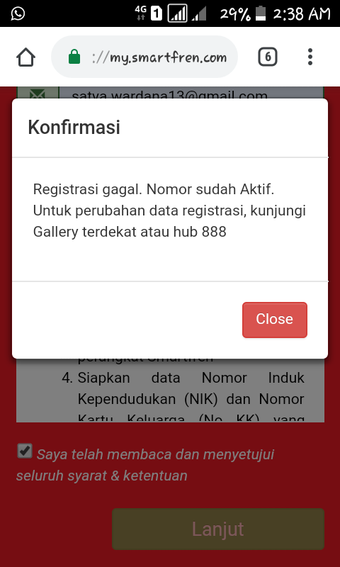 Kiky_OSW's tweet photo. @smartfrencare nih bukti kendala lainnya. diawal bilang tak terdaftar. terus lanjutannya kaya gini. https://t.co/PLwiWoZ7MD