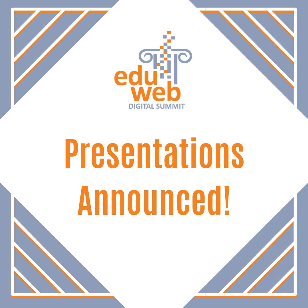 eduWebSummit's tweet photo. Drumroll, please! Our #eduWeb19 slate of presentations is here and we just have to say… Best. Summit. Ever. 

Check it out now: https://t.co/giUHtTfe2Y 

#hesm #heweb #hemktg https://t.co/ipkENua5ye