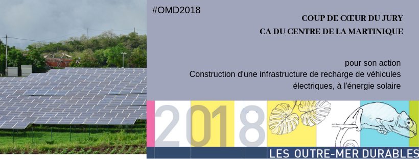 ecomaires's tweet photo. Cette année, une mention spéciale a été delivrée à la #CACEM de la #Martinique, prix coup de coeur du jury des #OMD2018 pour le projet qui lui a également valu le premier prix des #TEA2018, bravo! https://t.co/jvywZyoXg5
