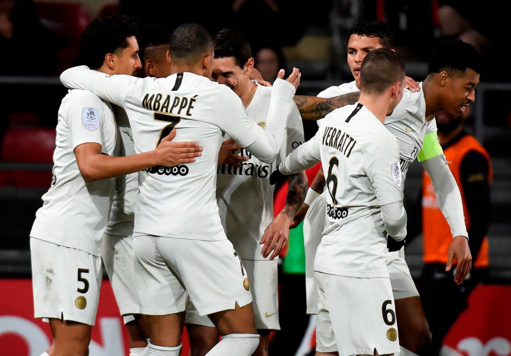 Celebración del PSG en Dijon.