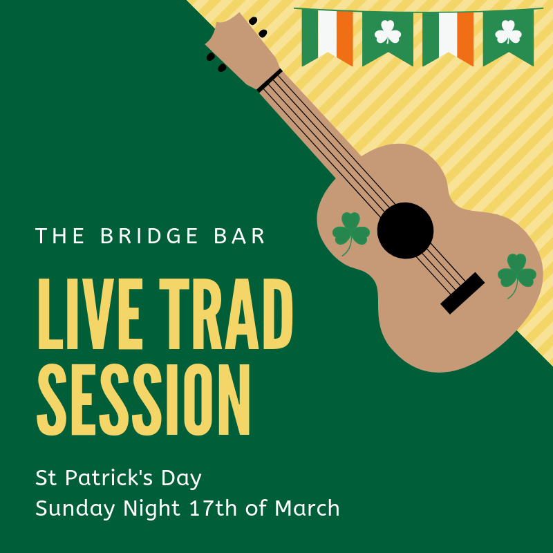 Live Session this Sunday Night at The Bridge Bar.🎸
Everyone is welcome to celebrate St Patrick's Day. 💚💛 
There will be plenty of Ceol agus Craic. 🤩 
#IrishMusic #SkelligCoast 
#WildAtlanticWay 
#Tradmusic #StPatricksDay