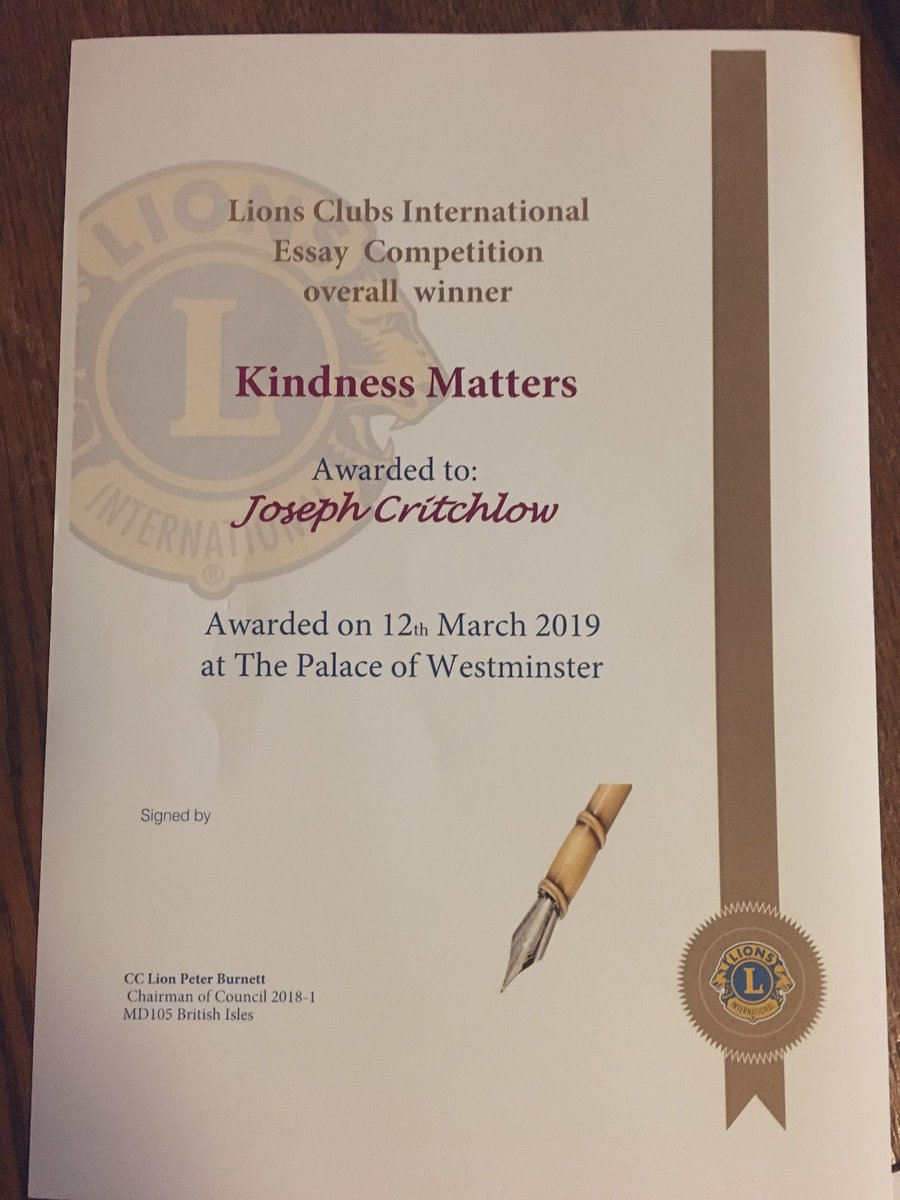A very special day at the Houses of Parliament for us all, with <a href="/lionsclubs/">Lions International</a> essay winner, Joseph from <a href="/StVincentsL12/">St. Vincent's School</a>. Joseph read his work perfectly &amp; has thoroughly enjoyed his day. It has been a real pleasure to work with Joseph on this endeavour - he is a credit to his school.