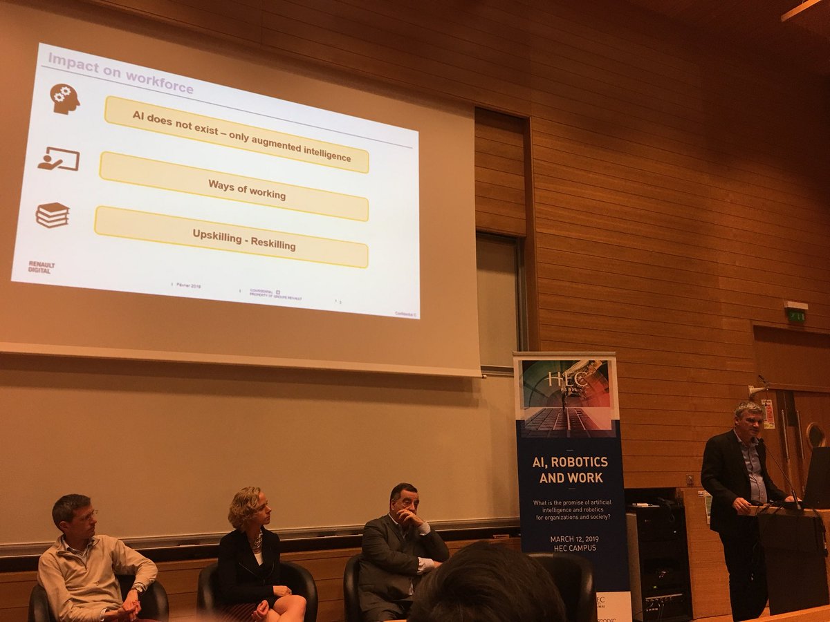 faivre_tavignot's tweet image. ‘At Renault, there is always a human-AI interaction and human has always the last word’ explains Serge Yoccoz, VP @RenaultDigital_  #HECfutureOfWork #AIandwork @HECParisSnO @HECParis