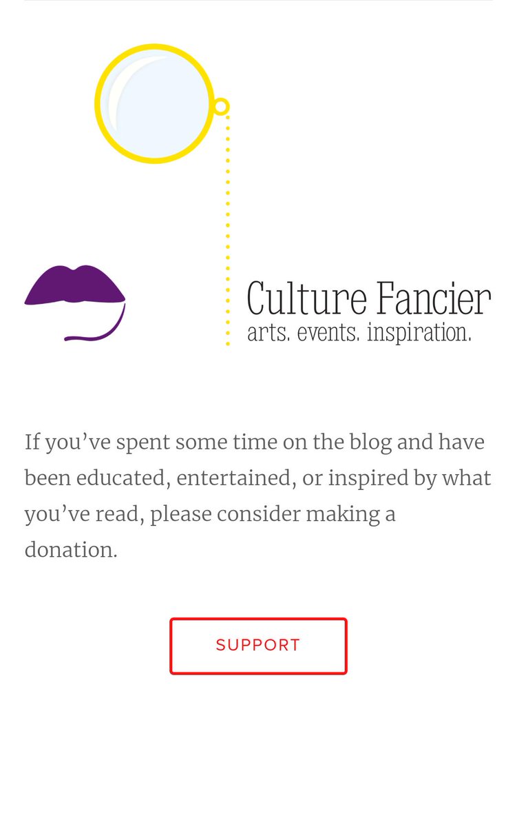 CultureFancier's tweet photo. Culture Fancier is three this month! We're looking forward to continued growth. ππ Have you been following and enjoying the blog? Been inspired or educated? Find out how you can support the blog.
#culturefancier #support #artblog #supportablogger
‡
https://t.co/sJlallLgur https://t.co/fjocrKaP46