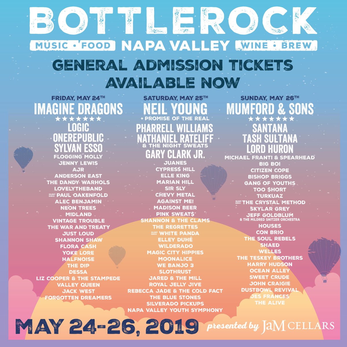 BottleRock Festival 2019 Lineup 