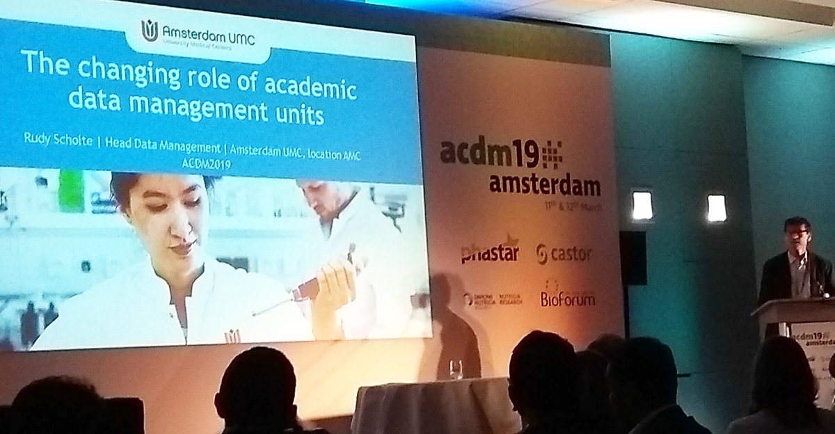 Castor's tweet photo. "Since @CastorEDC was introduced, our #researchers have been able to easily build studies themselves" - Thank you Rudy Scholte @AMC_NL for the shoutout at #ACDM19! https://t.co/lK32kNBu5A