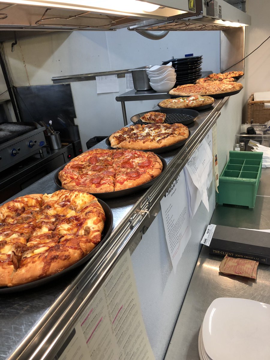 HillviewCC1926's tweet photo. Hillview and Big Woods staff getting a taste of pizza today. Come get yours at Hillview starting tomorrow! https://t.co/PpGJwW1SpR