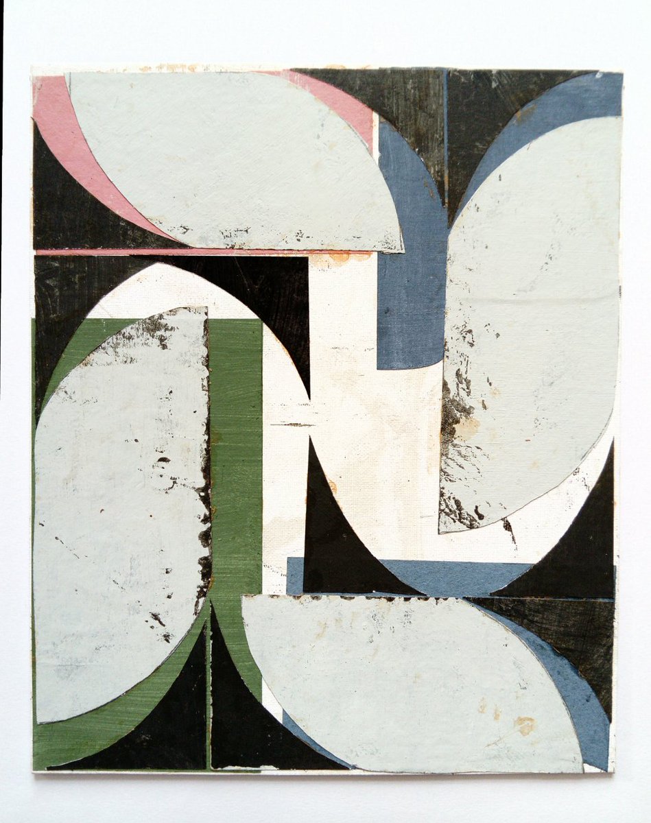 telgreene's tweet image. Untitled (120319), acrylic on paper, cut and pasted on canvas board, 12" x 10" inches. #TerryGreene #justanotherpainter #abstractart #abstractpainting #contemporaryart